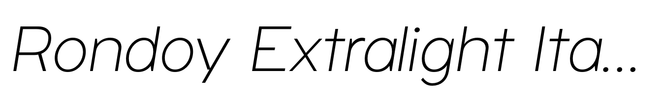 Rondoy Extralight Italic